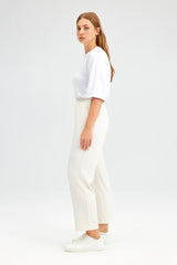 TOUCHÉ - Dames Broek van crêpe met elastische taille, Regular Fit