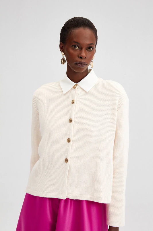 Knitted cardigan with button details