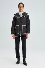 Kontrast Biyeli Dolgulu Ceket