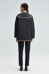 Kontrast Biyeli Dolgulu Ceket