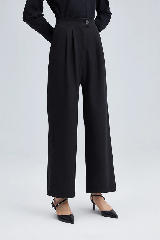 TOUCHÉ - Dames Broek Met Hoge Taille En Wijde Pijpen