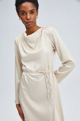 TOUCHÉ Ecru Lange Dames Jurk