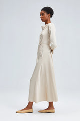 TOUCHÉ Ecru Lange Dames Jurk