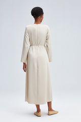 TOUCHÉ Ecru Lange Dames Jurk