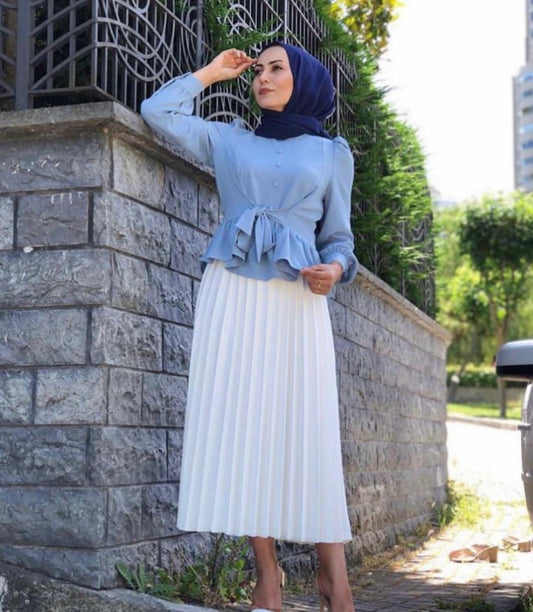 Geplooide rok - Gevouwen - Lange rok - Dameskleding