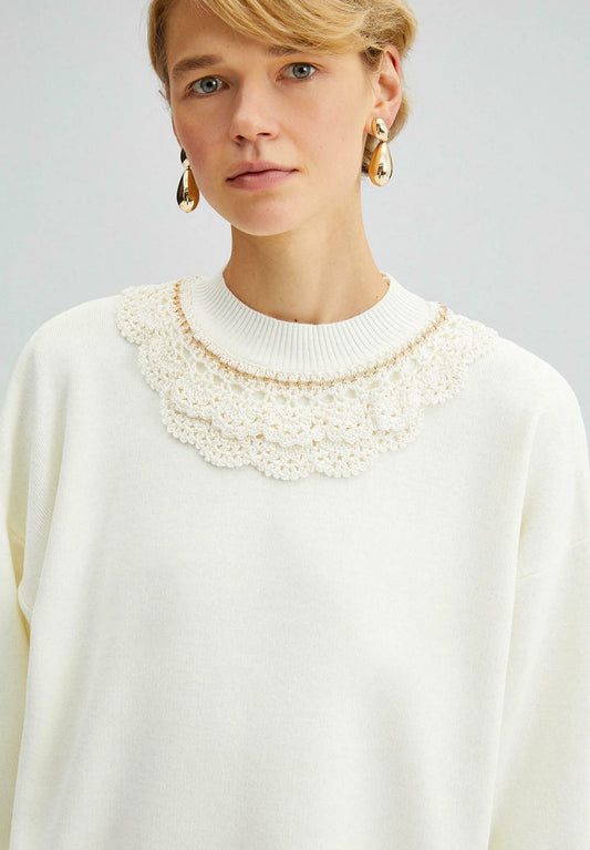TOUCHÉ - Trui Met Kanten Kraag dames